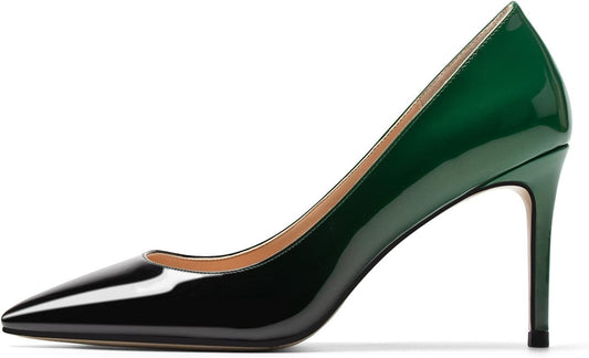 Women'S Pointed Toe High Heels Gradient Pumps Stiletto Heels Usual Wedding Party Dress Shoes