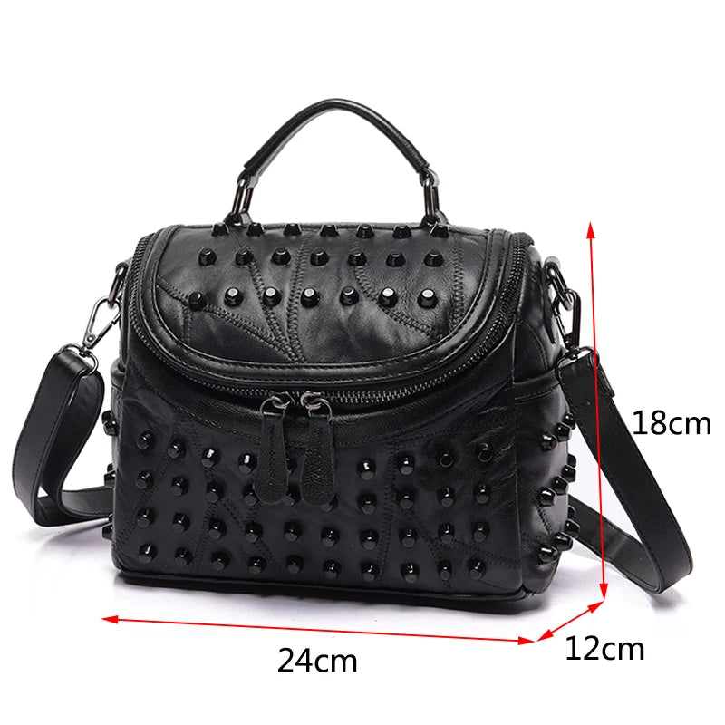 2024 Luxury Women Genuine Leather Bag Sheepskin Messenger Bags Handbags Famous Brands Designer Female Handbag Shoulder Bag Sac