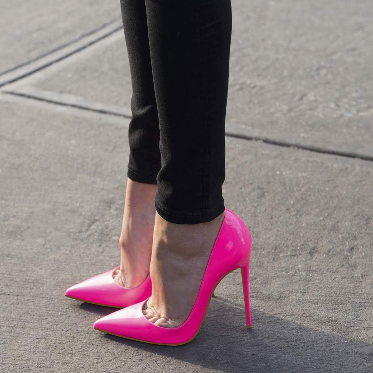 Women Pumps, Pointed Toe High Heel 4.7 Inch/12Cm Party Stiletto Heels Shoes