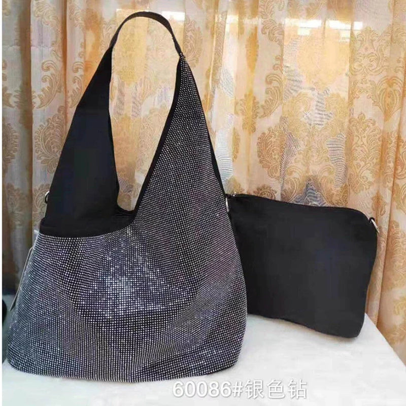 Ipinee Brand Rhinestones Women'S Handbags Female Shoulder Bag Designer Luxury Lady Tote Large Capacity Zipper Handbag for Women