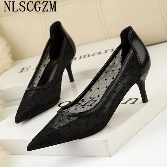 Black Heels Brand Shoes Woman Pumps Shoes for Women 2024 High Heels Sexy Womens Summer Shoes Stiletto Heels Женские Туфли Talons