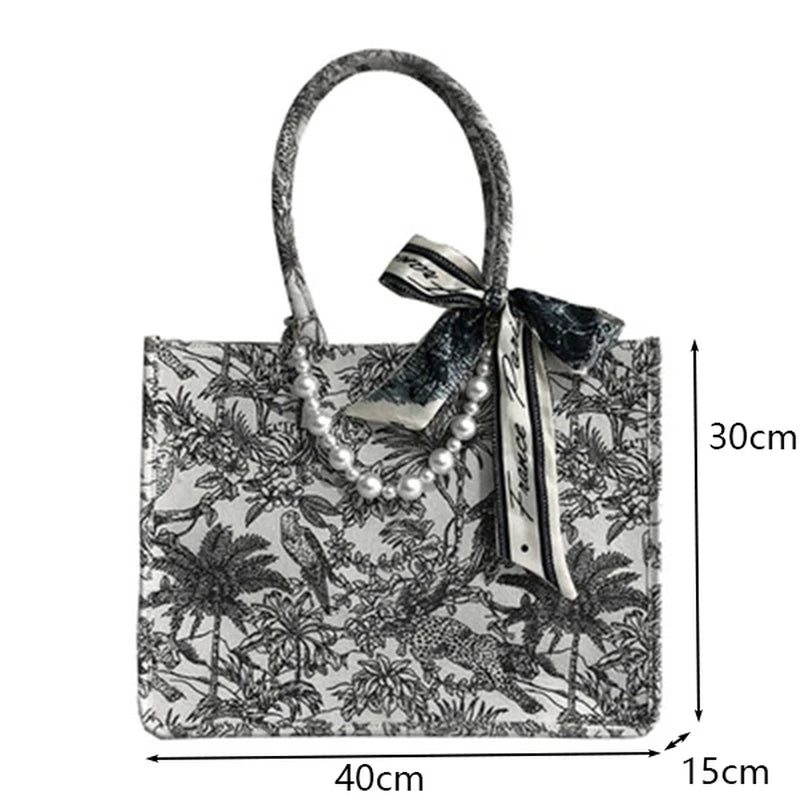 Fashion Luxury Designer Handbag Brand Bag Purses and Handbags for Women Shopper Jacquard Embroidery Beach Shoulder Tote Bag