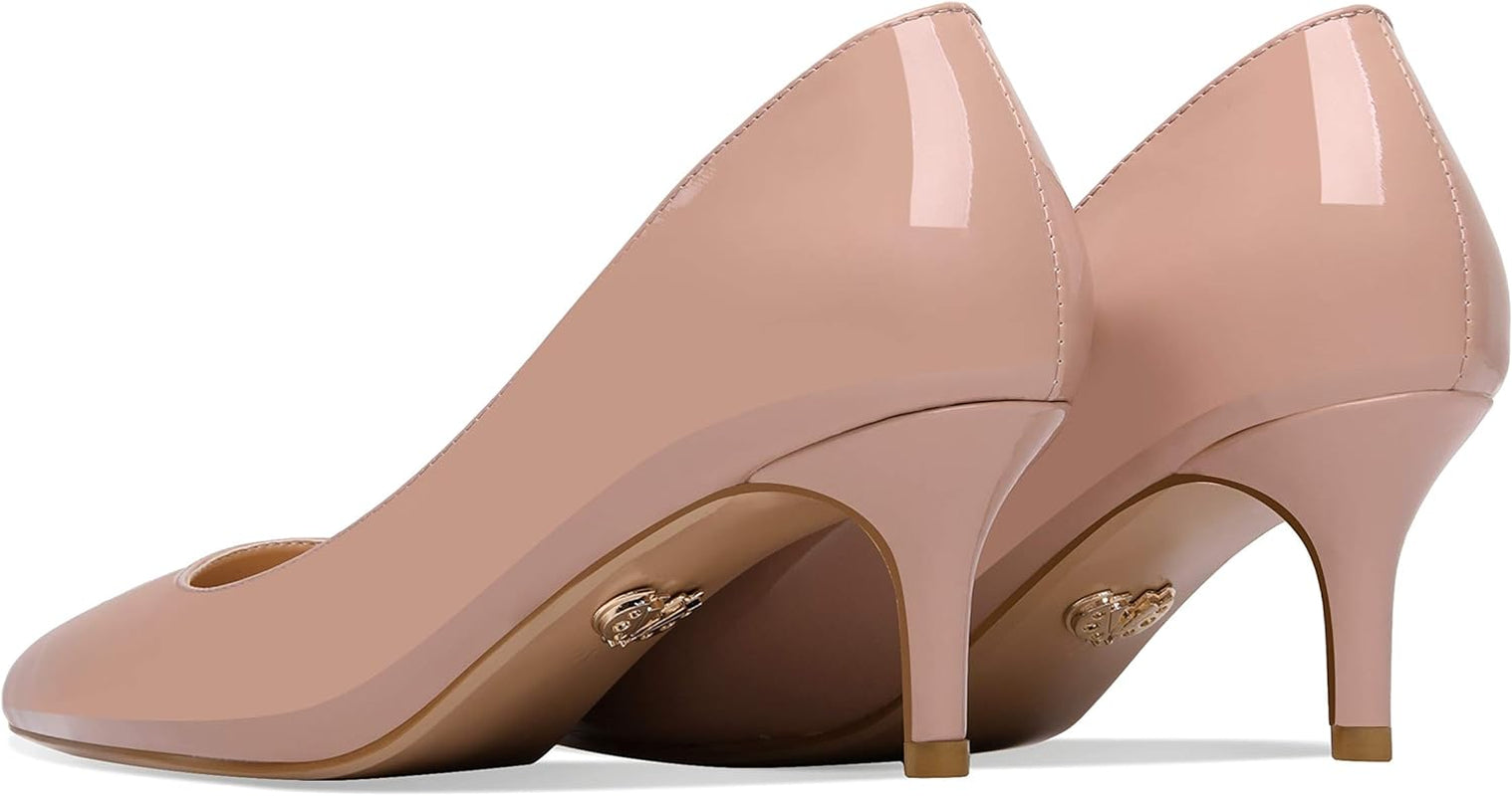 Valerie - Women'S and Comfortable Pointed Toe Kitten Heel Pumps with 2.5" Stiletto Heels in Vegan Leather. Handmade to Perfection.