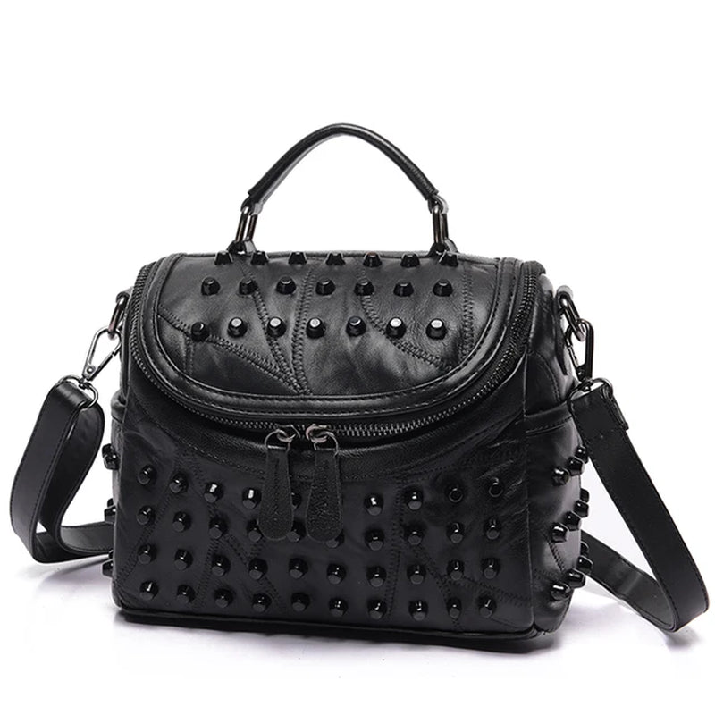 2024 Luxury Women Genuine Leather Bag Sheepskin Messenger Bags Handbags Famous Brands Designer Female Handbag Shoulder Bag Sac
