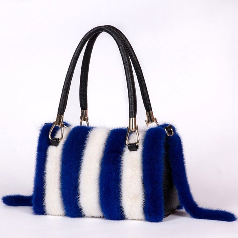 Real Mink Fur Bag Shoulder Bag Luxury Women Purses and Handbags High Quality Fur Crossbody Bags for Women Handbag