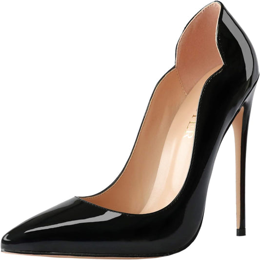 High Heels for Women, 4.72 Inch/12Cm Pointed Toe Dress Shoes Stiletto Heels Evening Party Pumps