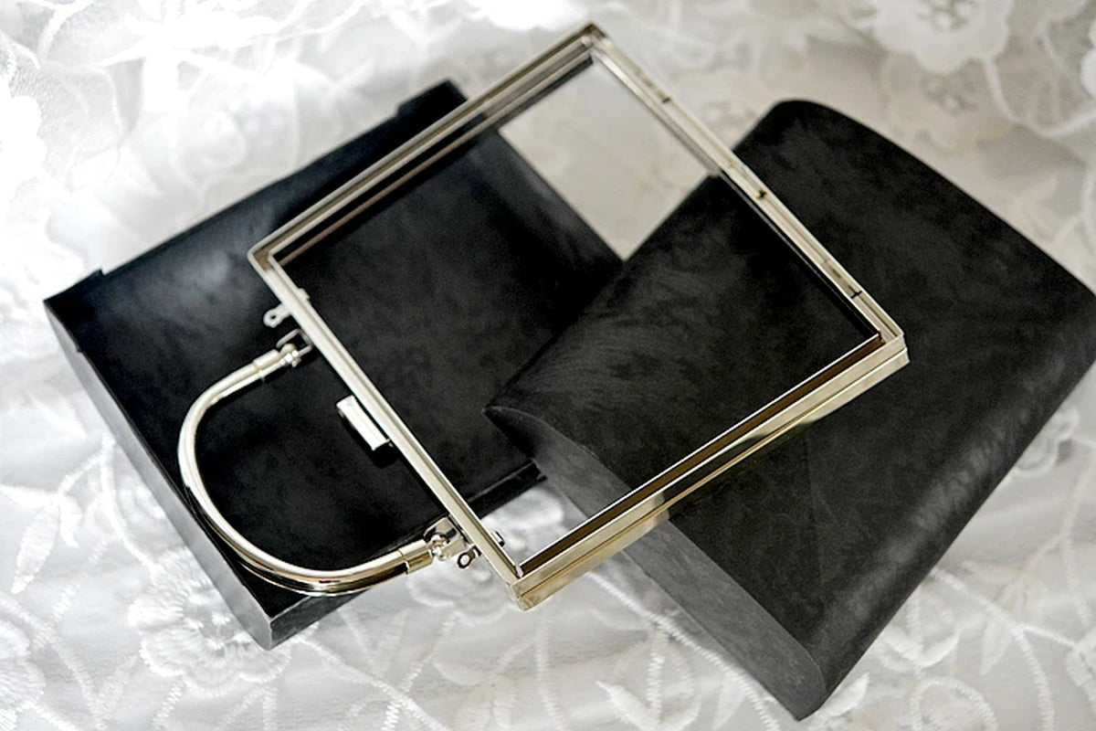 Metal Frame Box Purses Handles for DIY Handbags Evening Bag Clutch Accessories with Metal Bag Handles on Top Box Purse Frame