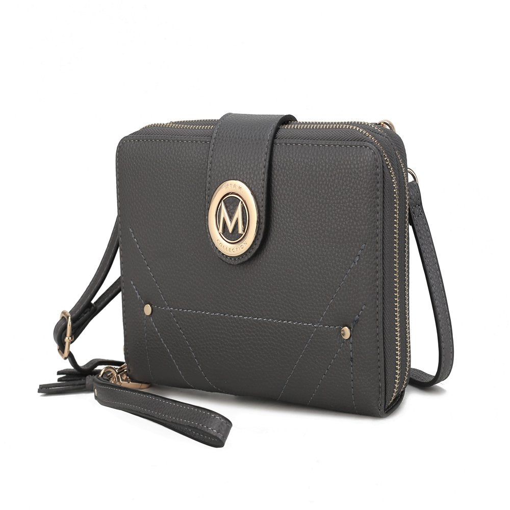 Women’S Cell Phone Purse Handbag, Wristlet Wallet Crossbody Bags by Mia K - Charcoal Gray
