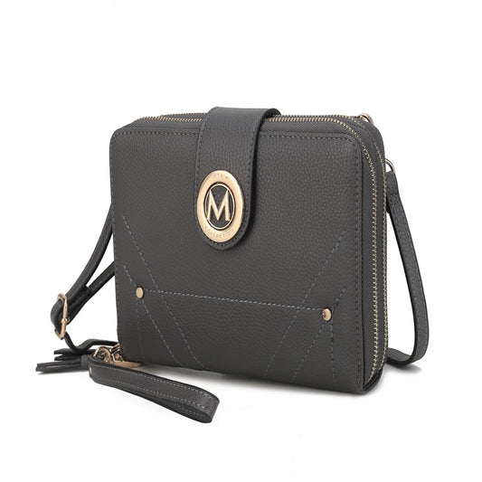 Women’S Cell Phone Purse Handbag, Wristlet Wallet Crossbody Bags by Mia K - Charcoal Gray