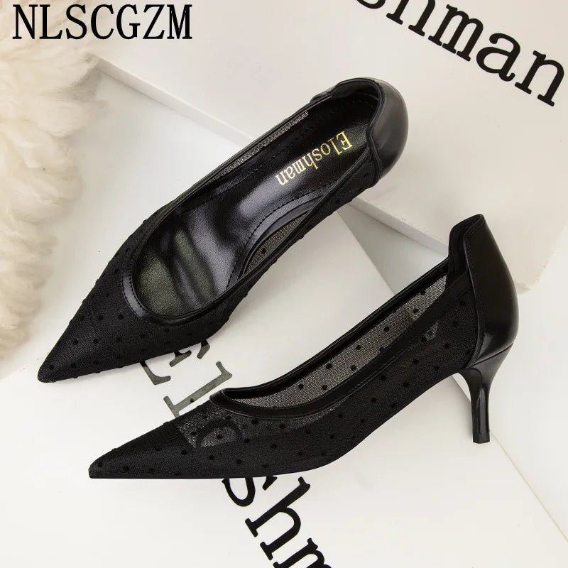Black Heels Brand Shoes Woman Pumps Shoes for Women 2024 High Heels Sexy Womens Summer Shoes Stiletto Heels Женские Туфли Talons