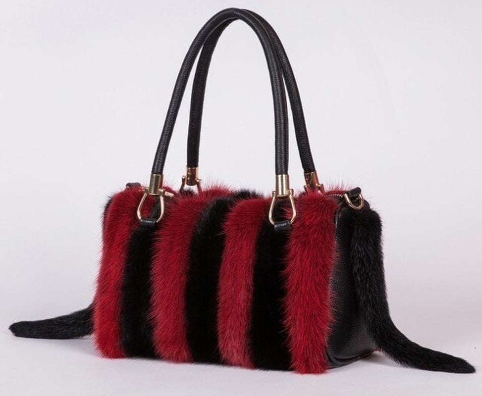 Real Mink Fur Bag Shoulder Bag Luxury Women Purses and Handbags High Quality Fur Crossbody Bags for Women Handbag