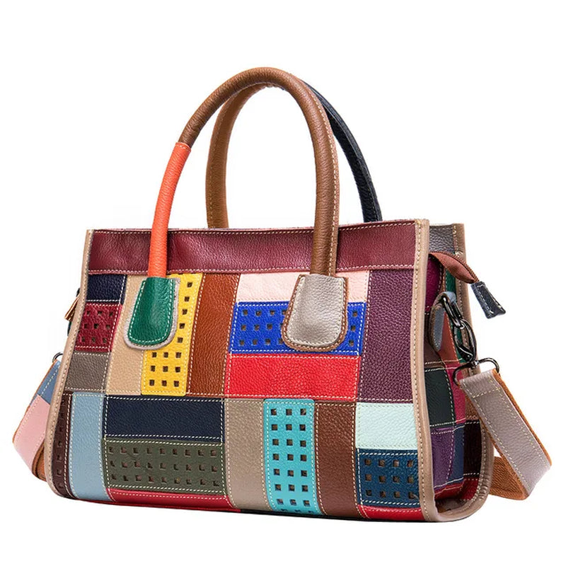 Womens Genuine Leather Handbags Women'S Leather Luxury Handbags Women Bags Designer Top-Handle Bags Messenger Bag Female