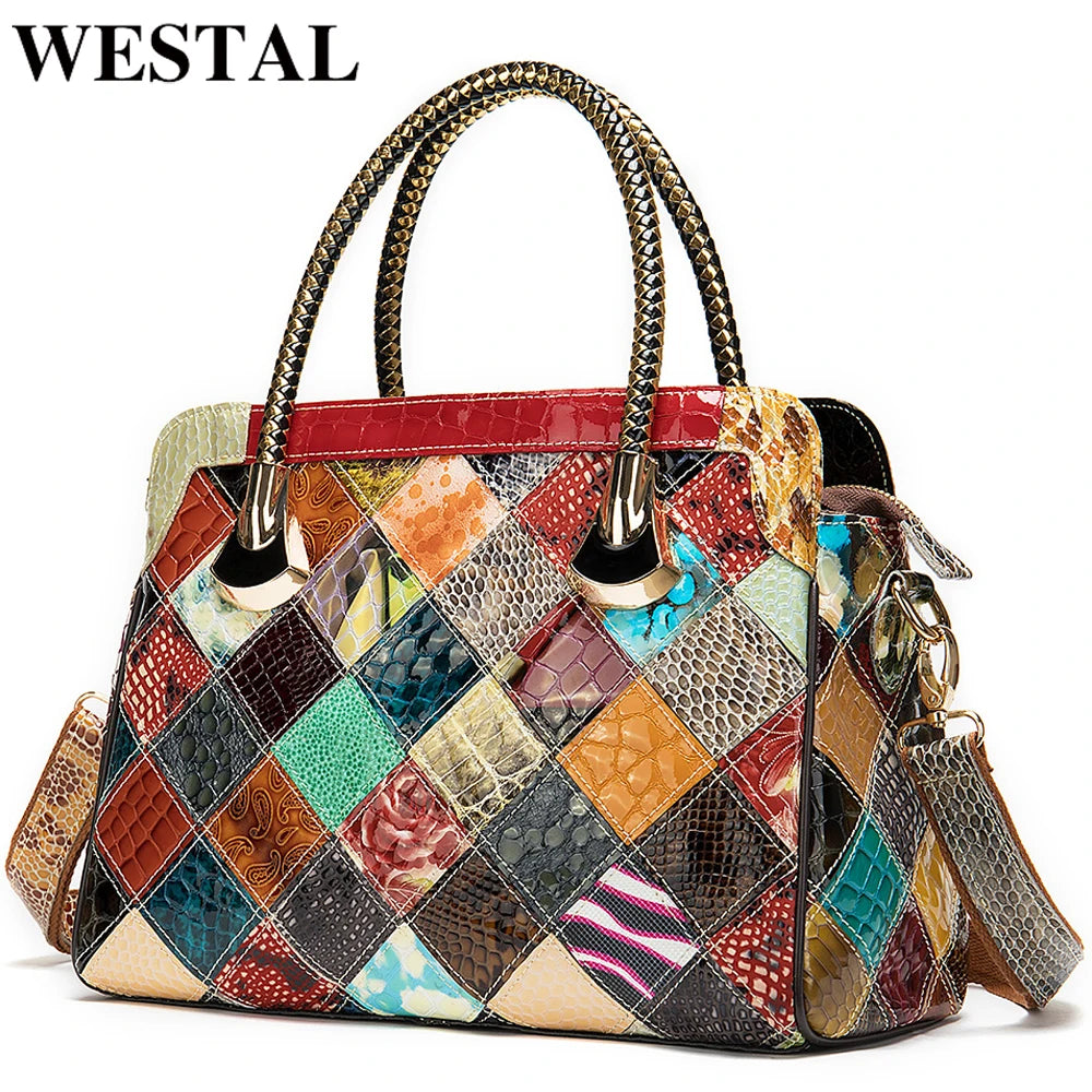 Womens Genuine Leather Handbags Women'S Leather Luxury Handbags Women Bags Designer Top-Handle Bags Messenger Bag Female