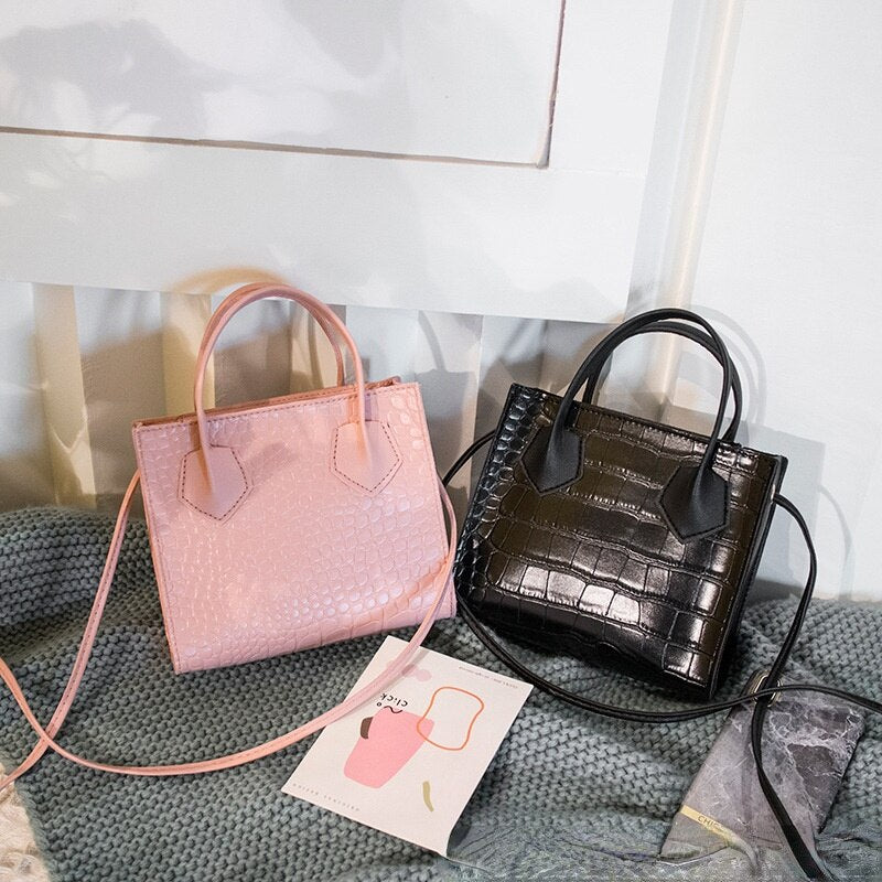 Ladies Shoulder Bag Women Handbags Crocodile Pattern Mini Female Luxury Designer Handbag Open Young Girls Sac a Main Femme