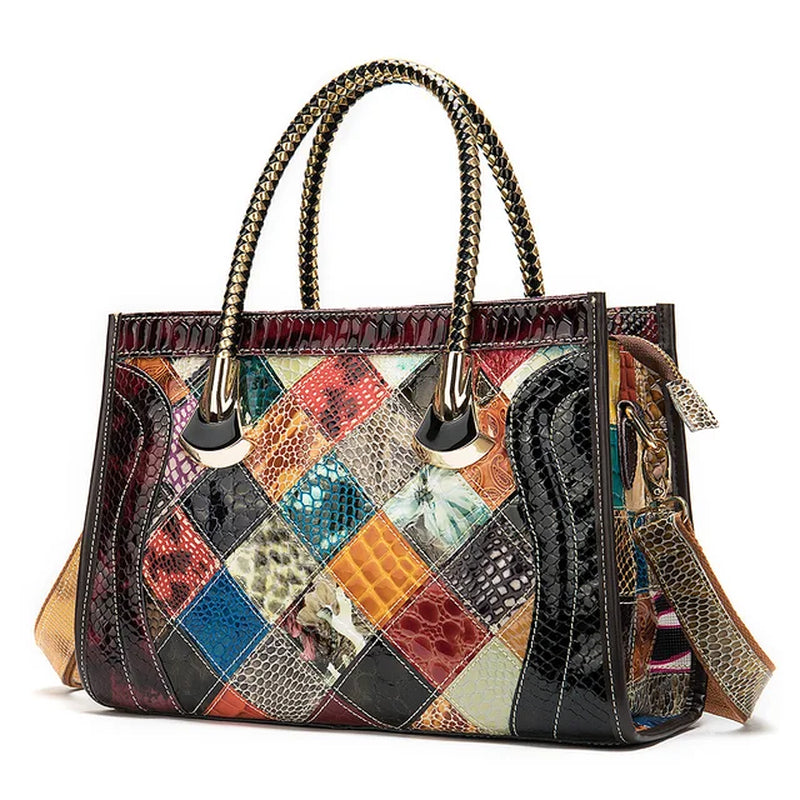 Womens Genuine Leather Handbags Women'S Leather Luxury Handbags Women Bags Designer Top-Handle Bags Messenger Bag Female