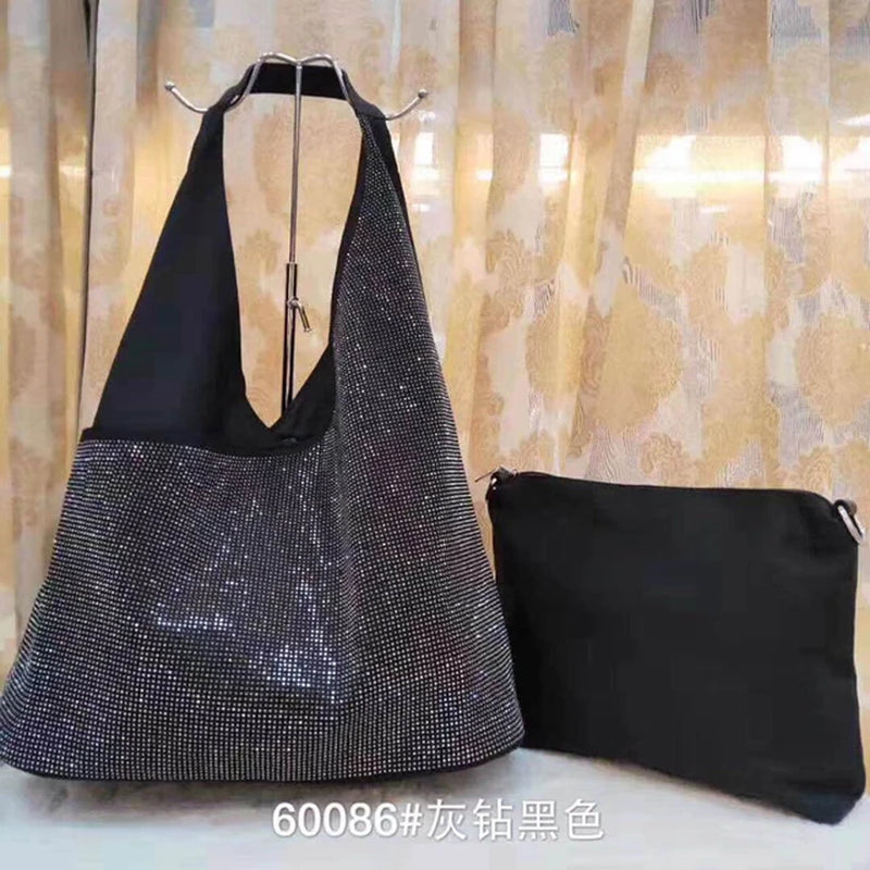 Ipinee Brand Rhinestones Women'S Handbags Female Shoulder Bag Designer Luxury Lady Tote Large Capacity Zipper Handbag for Women