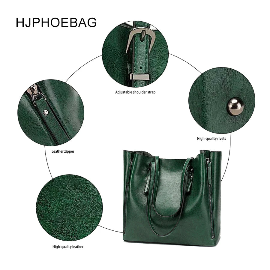 HJPHOEBAG Women Bag Luxury Handbags Women Bags Designer Female Tote Bag Bucket Handbag High Quality Zipper Handbag YC021