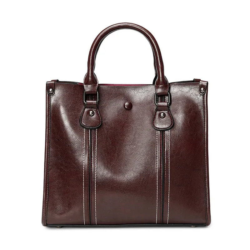 Women'S Leather Handbag Tote Large-Capacity Ladies Shoulder Bags Luxury Handbags Versatile Designer Fashion Ladies Large Tote