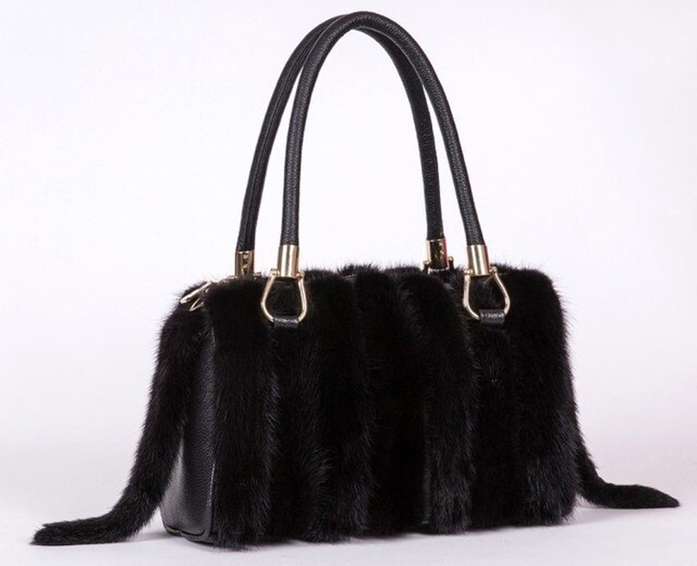 Real Mink Fur Bag Shoulder Bag Luxury Women Purses and Handbags High Quality Fur Crossbody Bags for Women Handbag