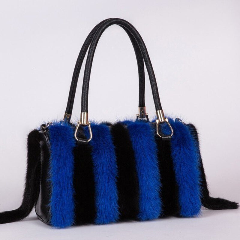 Real Mink Fur Bag Shoulder Bag Luxury Women Purses and Handbags High Quality Fur Crossbody Bags for Women Handbag