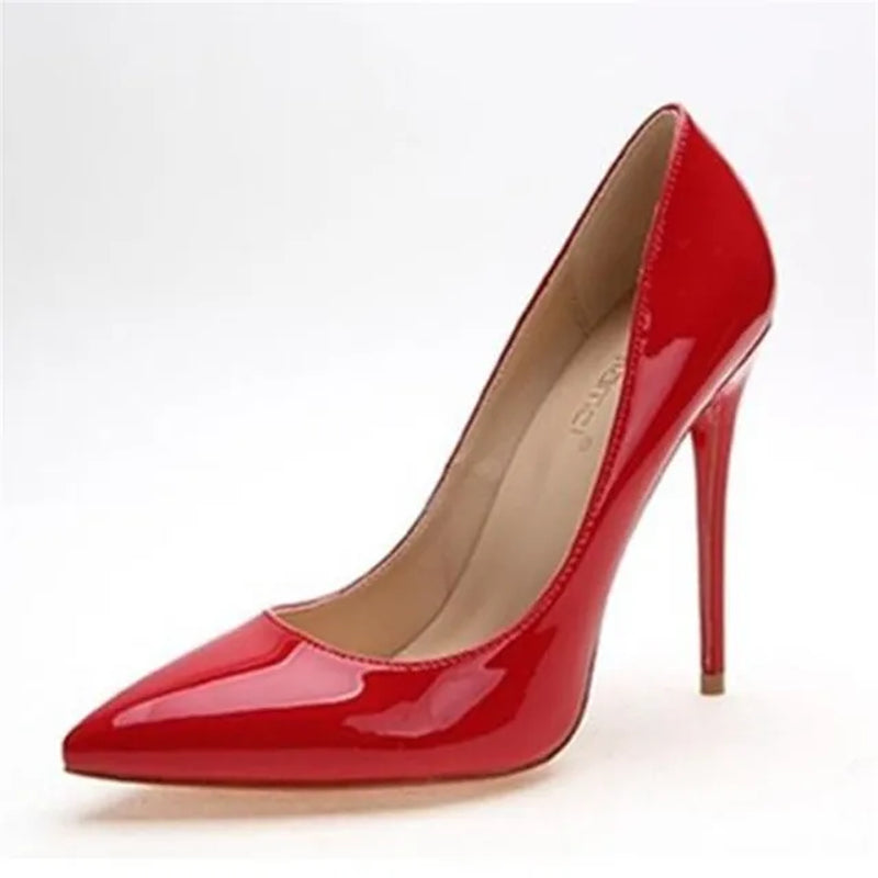 Shoes Woman High Heels Pumps Tacones Pointed Toe Stilettos Talon Femme Sexy Ladies Wedding Shoes Black Heels Big Size