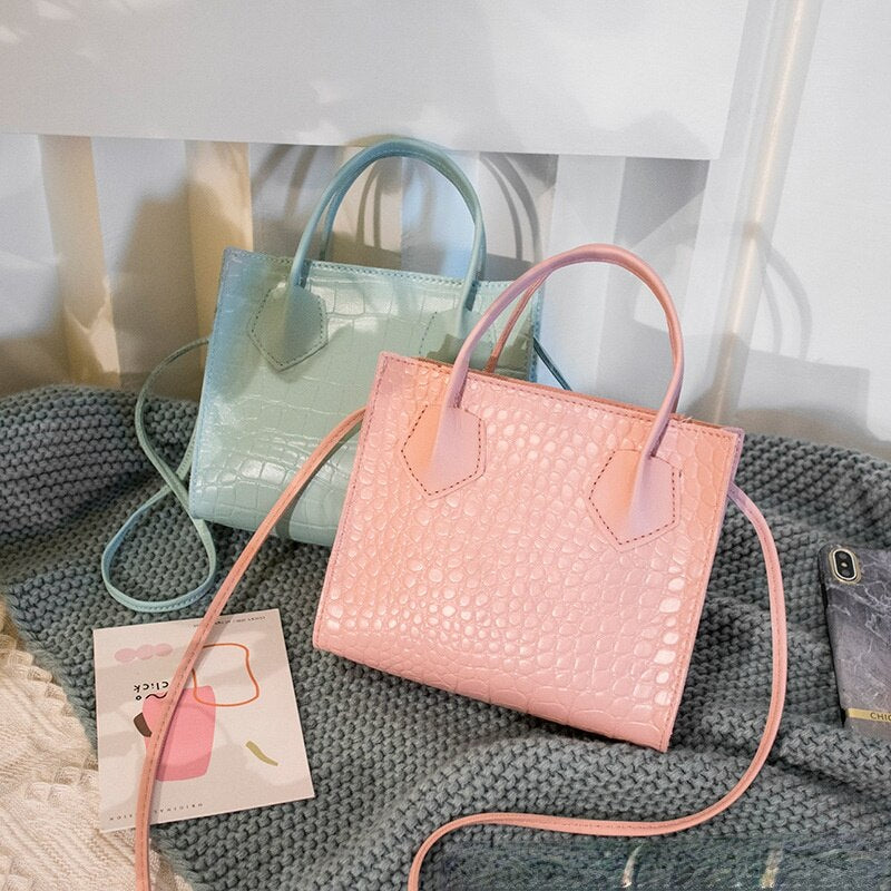 Ladies Shoulder Bag Women Handbags Crocodile Pattern Mini Female Luxury Designer Handbag Open Young Girls Sac a Main Femme
