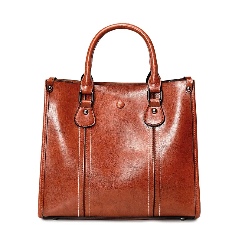 Women'S Leather Handbag Tote Large-Capacity Ladies Shoulder Bags Luxury Handbags Versatile Designer Fashion Ladies Large Tote