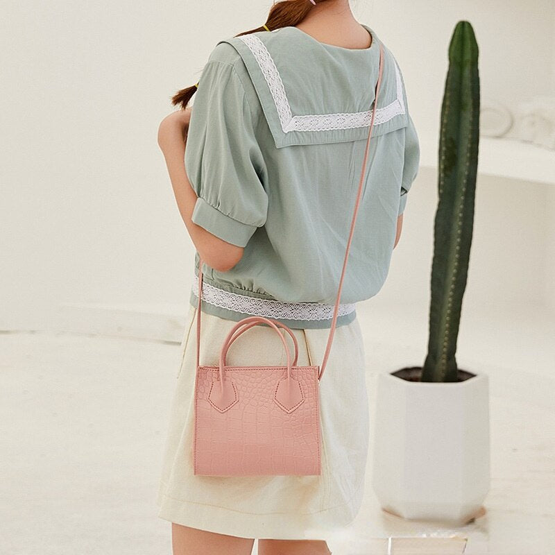 Ladies Shoulder Bag Women Handbags Crocodile Pattern Mini Female Luxury Designer Handbag Open Young Girls Sac a Main Femme