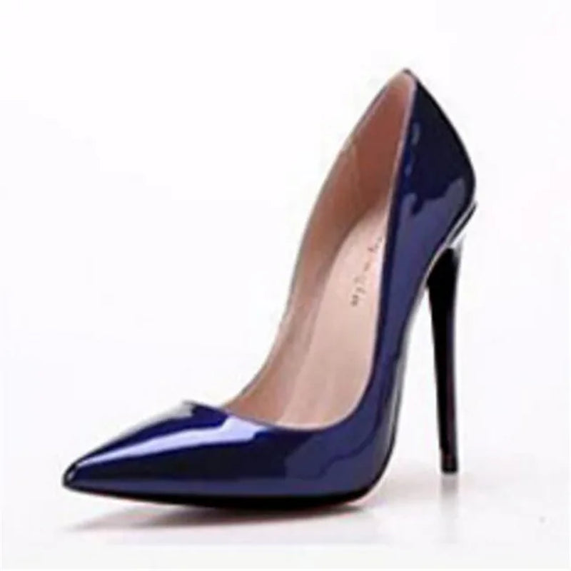 Shoes Woman High Heels Pumps Tacones Pointed Toe Stilettos Talon Femme Sexy Ladies Wedding Shoes Black Heels Big Size