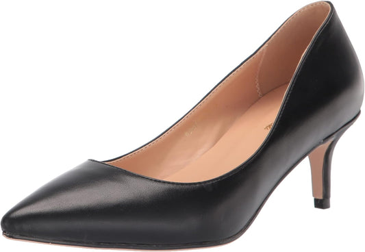 Valerie - Women'S and Comfortable Pointed Toe Kitten Heel Pumps with 2.5" Stiletto Heels in Vegan Leather. Handmade to Perfection.