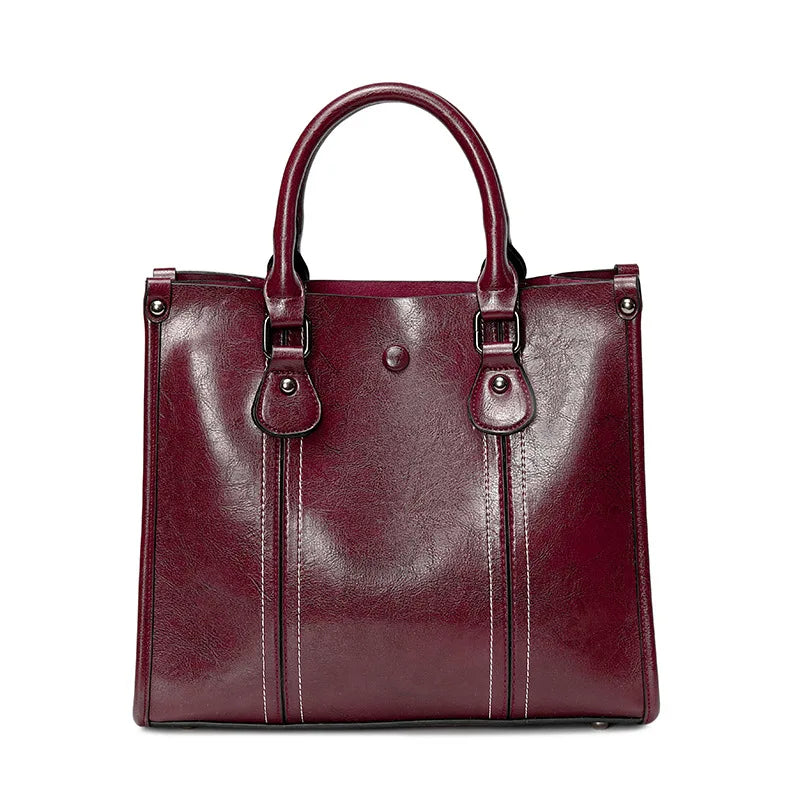 Women'S Leather Handbag Tote Large-Capacity Ladies Shoulder Bags Luxury Handbags Versatile Designer Fashion Ladies Large Tote