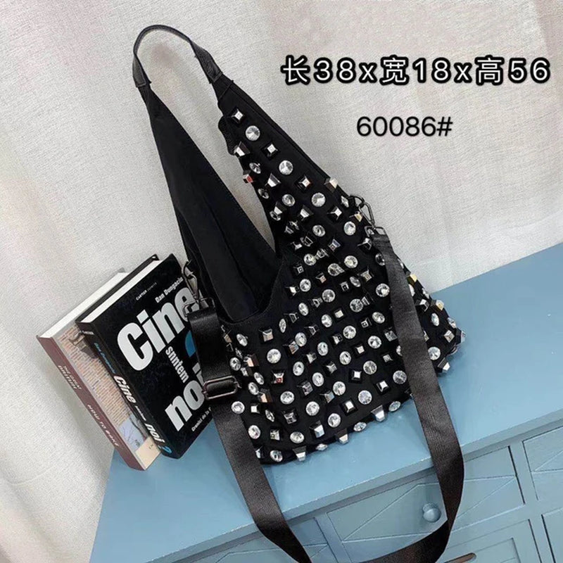 Ipinee Brand Rhinestones Women'S Handbags Female Shoulder Bag Designer Luxury Lady Tote Large Capacity Zipper Handbag for Women