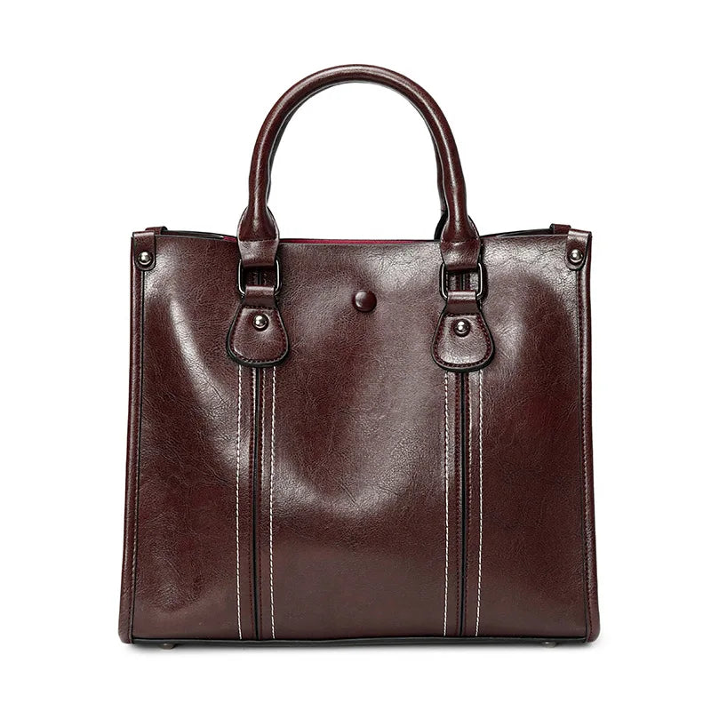 Women'S Leather Handbag Tote Large-Capacity Ladies Shoulder Bags Luxury Handbags Versatile Designer Fashion Ladies Large Tote