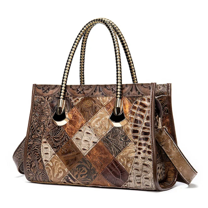 Womens Genuine Leather Handbags Women'S Leather Luxury Handbags Women Bags Designer Top-Handle Bags Messenger Bag Female